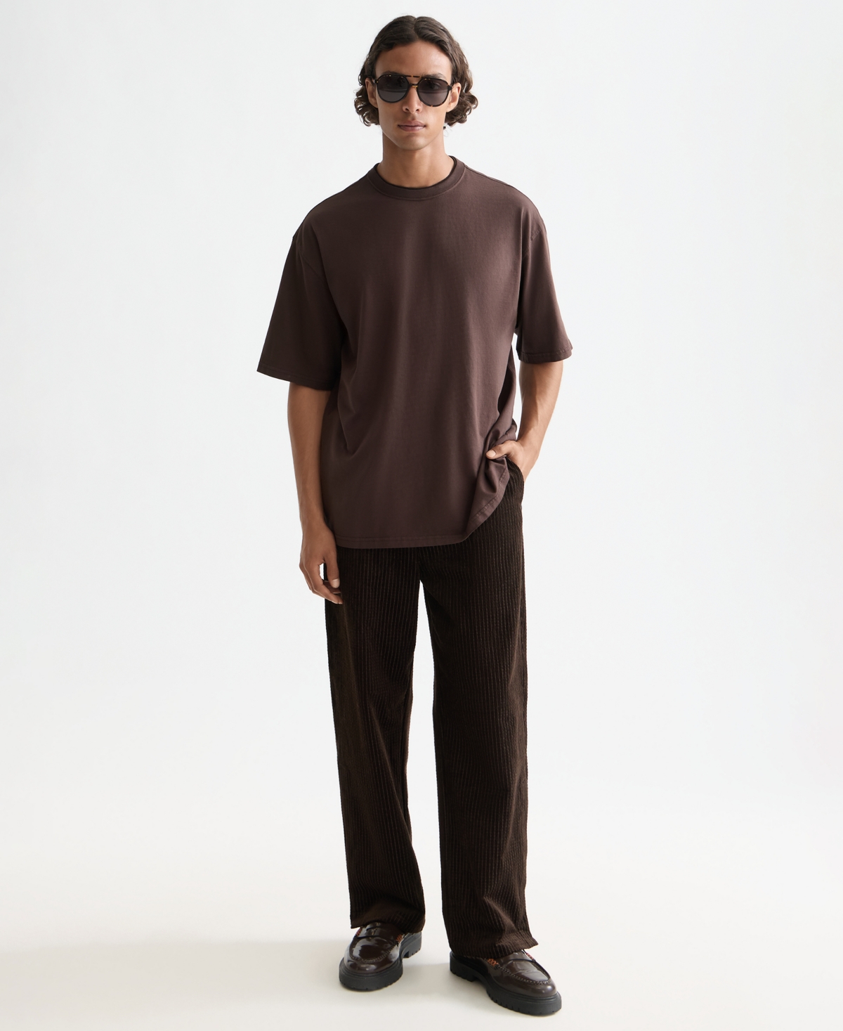 Scotch & Soda Men's Relaxed Fit Short Sleeve Three Crosses Crewneck T-shirt In Brown