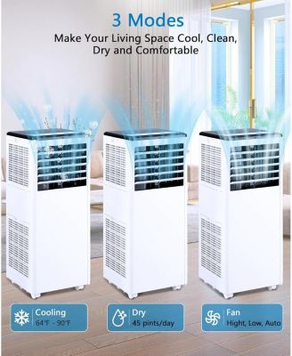 8,000 BTU Portable AC - 3-in-1 Cooling, Fan & Dehumidifier, Smart Unit with LED Display - Portable AC