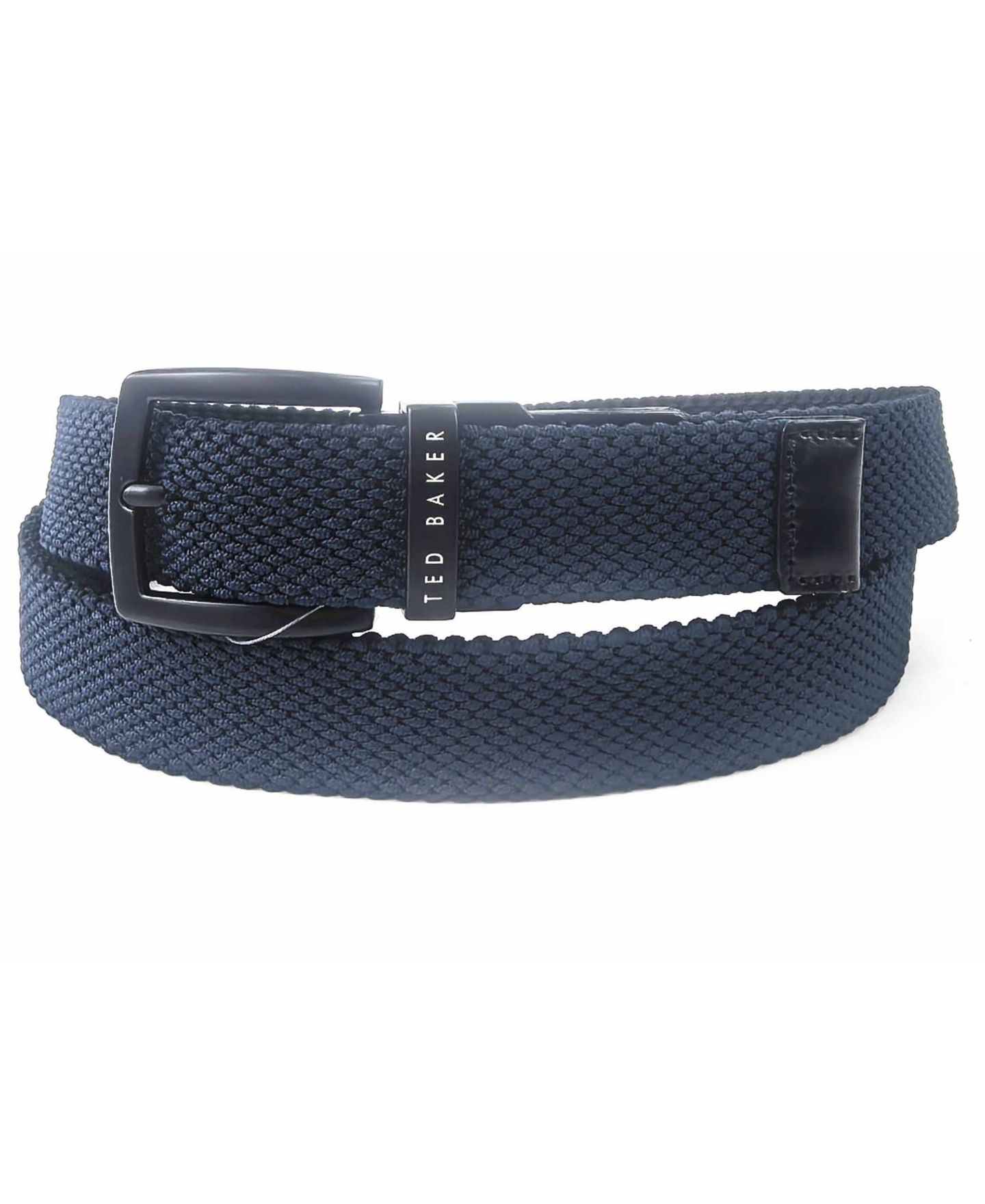 Мужской ремень Ted Baker Reversible Stretch Web Belt, цвет: Тёмно-синий / Чёрный — фото 3