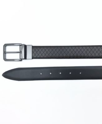 Men's Embossed Reversible Leather Belt