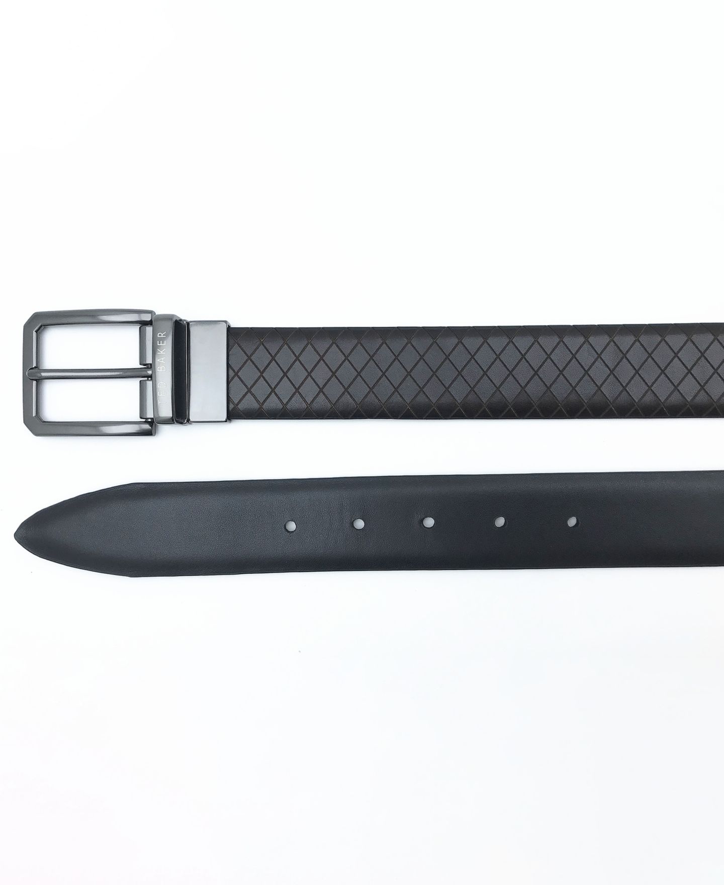 Мужской ремень Ted Baker Embossed Reversible Leather Belt — фото 3