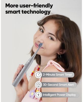 DY156 Electric Toothbrush Replacement Heads, 3 Packs (Purple)