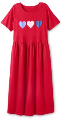 Plus Size Short-Sleeve Scoopneck Empire Waist Dress