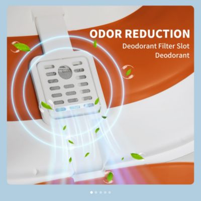 Covered Cat Litter Box with Lid Two Way Door