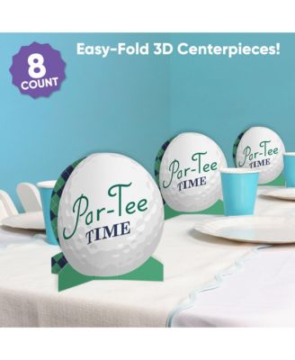 Freestanding 3D Golf Centerpiece Table Decorations - 8 Count