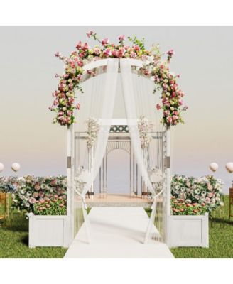 Garden Arbor w/ Planter Wooden Planter Arch w/ Trellis