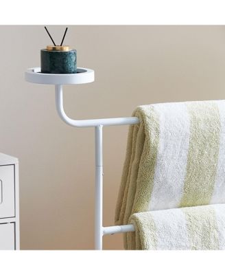 Valet Clothes Stand with Storage Tray, Towel Rack, Blanket Drying Holder for Bedroom