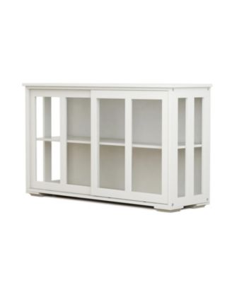 Kitchen Storage Cabinet with Glass Door for Pantry or Dining Room