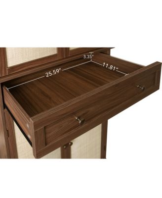 4-Door Storage Cabinet with 1 Drawer and 4 Adjustable Shelves for Home Organization