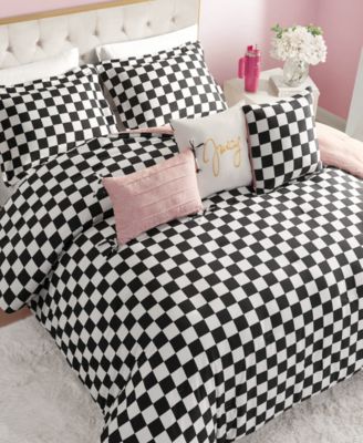 Checkerboard Reversible 5-Pc. Comforter Set, Twin/Twin XL