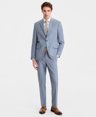 Men's Pinstripe Slim-Fit Techni-Cole Suit Separate Jacket