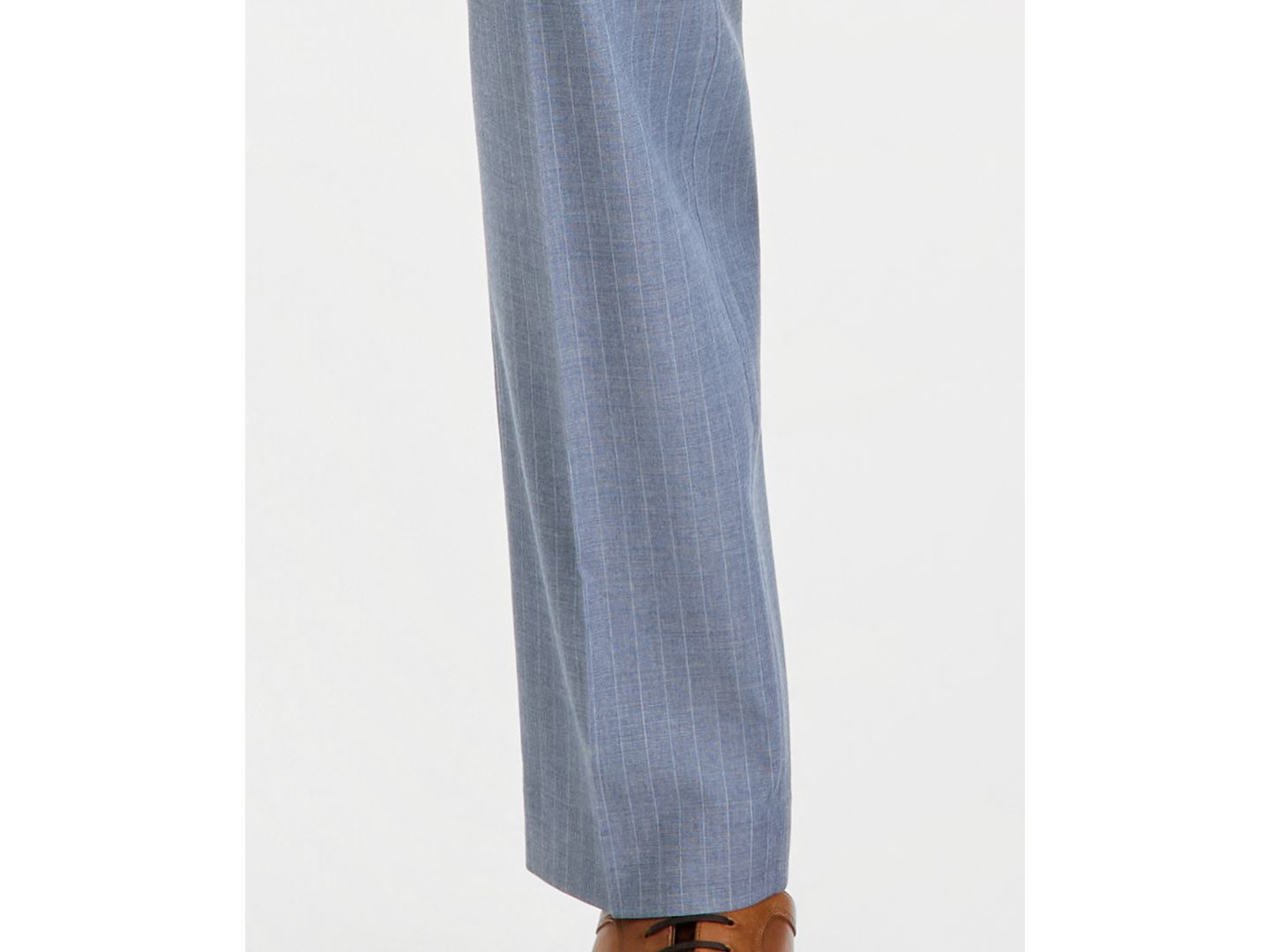 Мужские брюки Kenneth Cole Reaction Pinstripe Slim-Fit Techni-Cole Suit Separate, цвет: Синий — фото 6