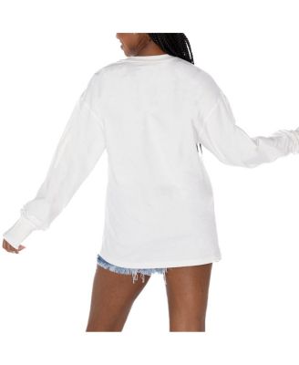 Women's White Minnesota Vikings Time Out Oversized Long Sleeve T-Shirt