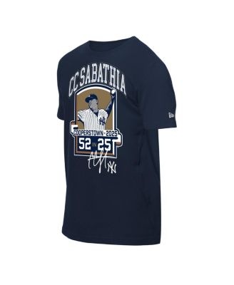 Men's CC Sabathia Navy New York Yankees 2025 National Baseball Hall of Fame Graphic T-Shirt