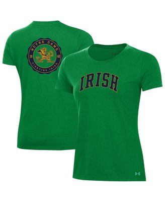 Under Armour - Women's Green Notre Dame Fighting Irish Essentials 2-Hit Performance T-Shirt