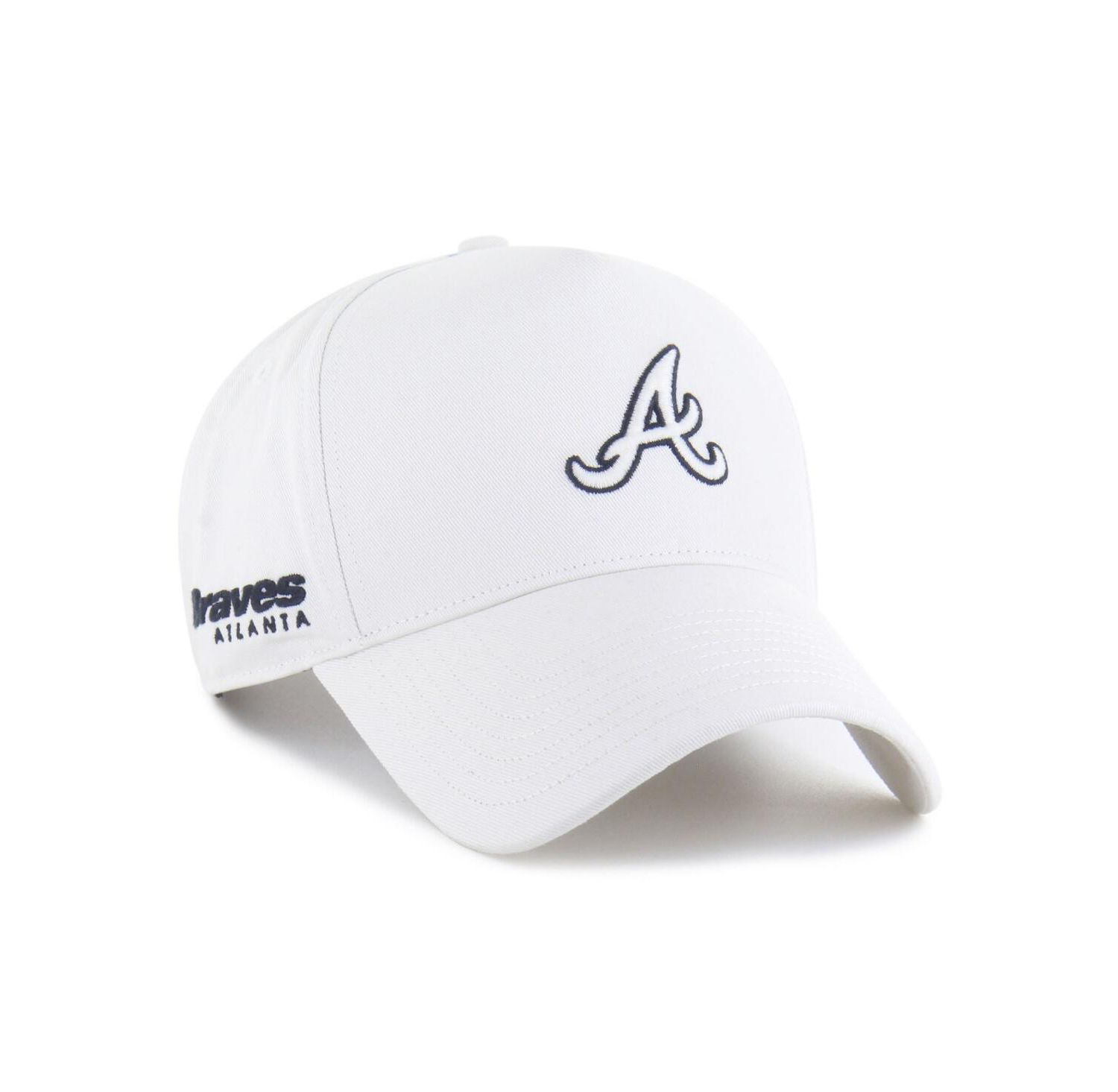 Men's White Atlanta Braves Foundational Pinch Offside Adjustable Hat