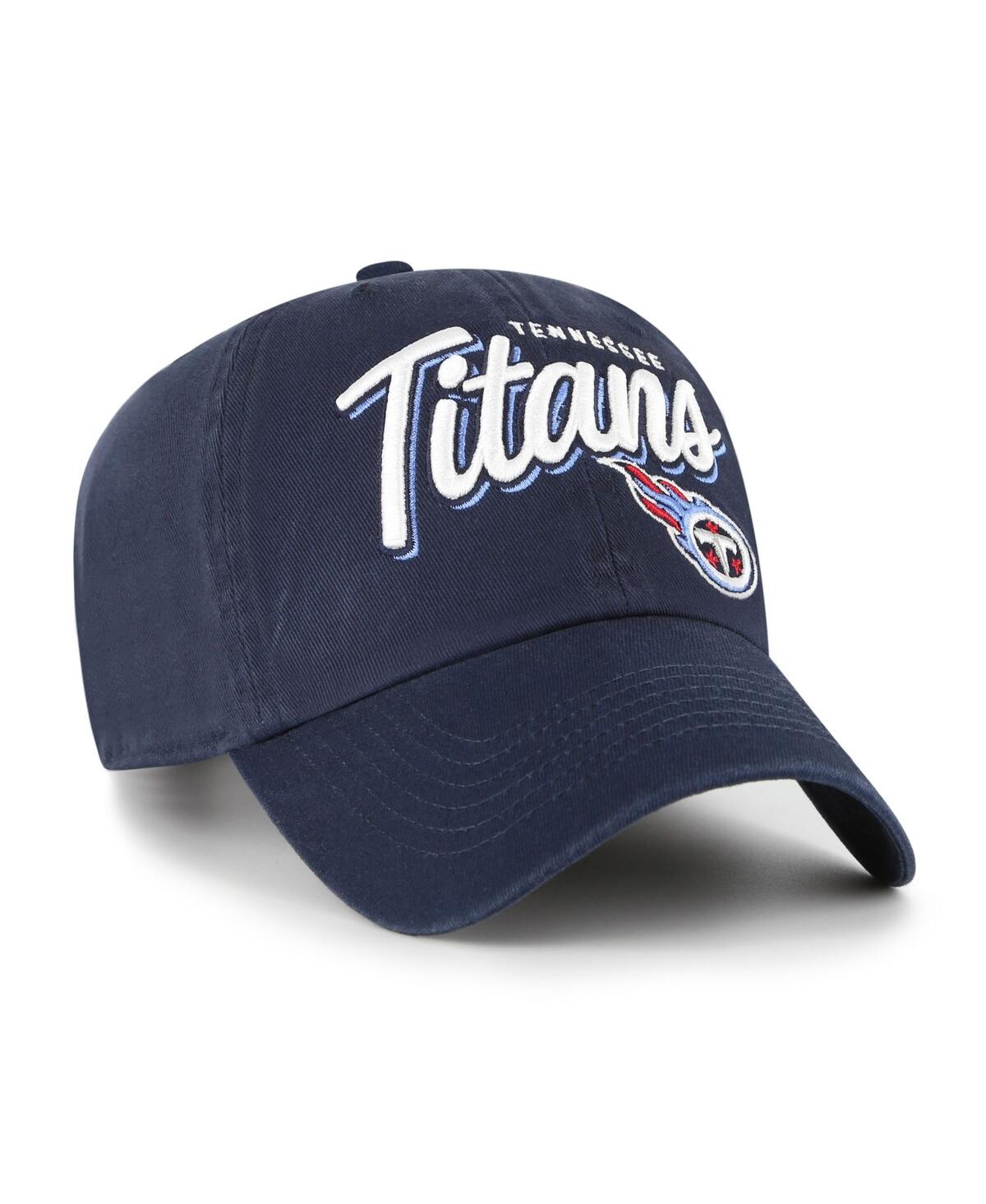 47 Brand Women's Navy Tennessee Titans Ariana Clean Up Adjustable Hat In Gray