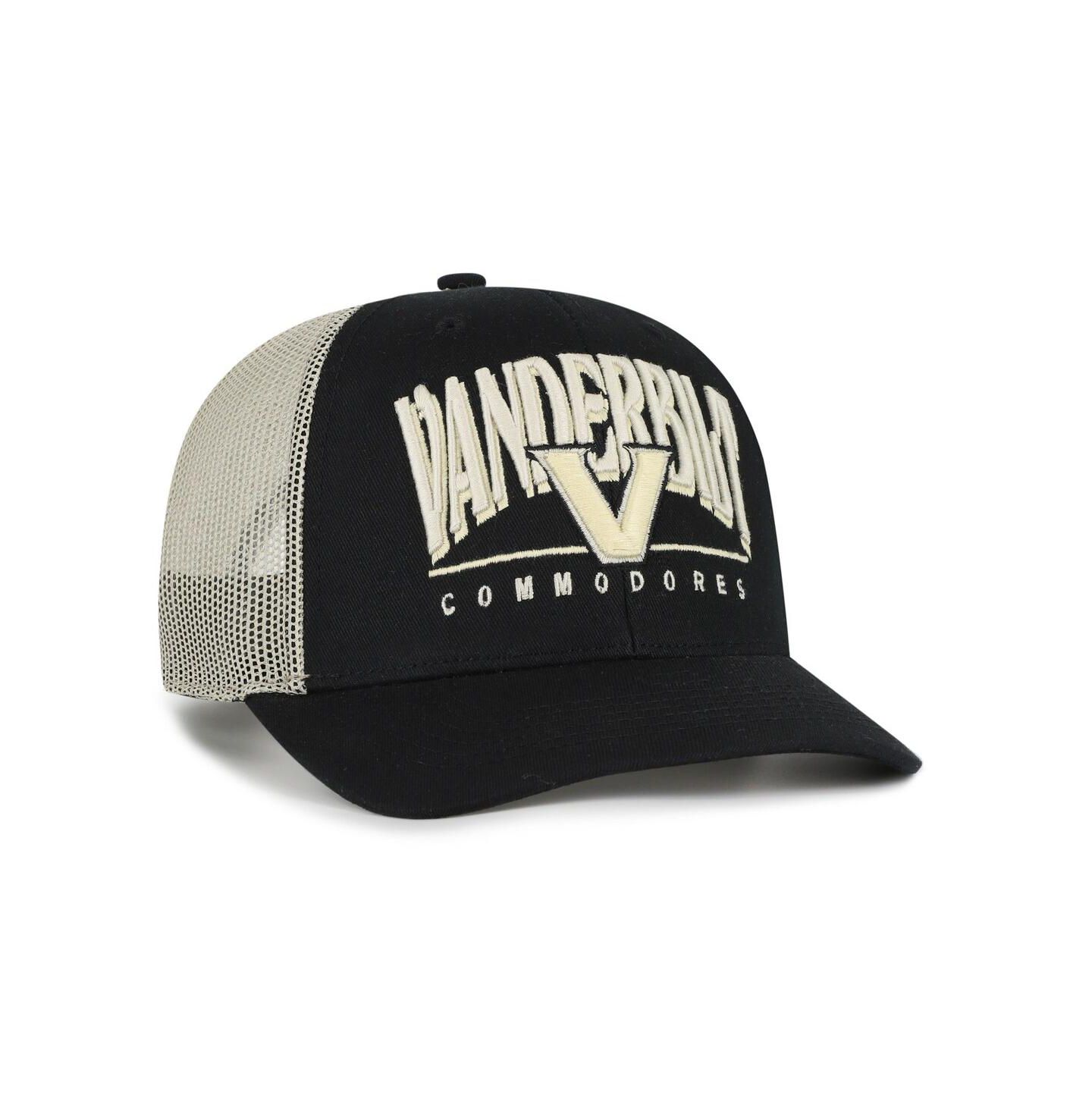 Мужская кепка '47 Brand Black Vanderbilt Commodores Arid Adjustable Trucker Hat — фото 3