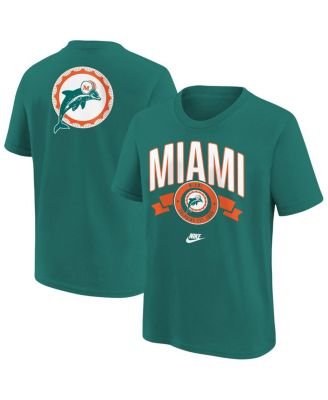 Nike - Big Boys and Girls Aqua Miami Dolphins Rewind Front Back Essential T-Shirt