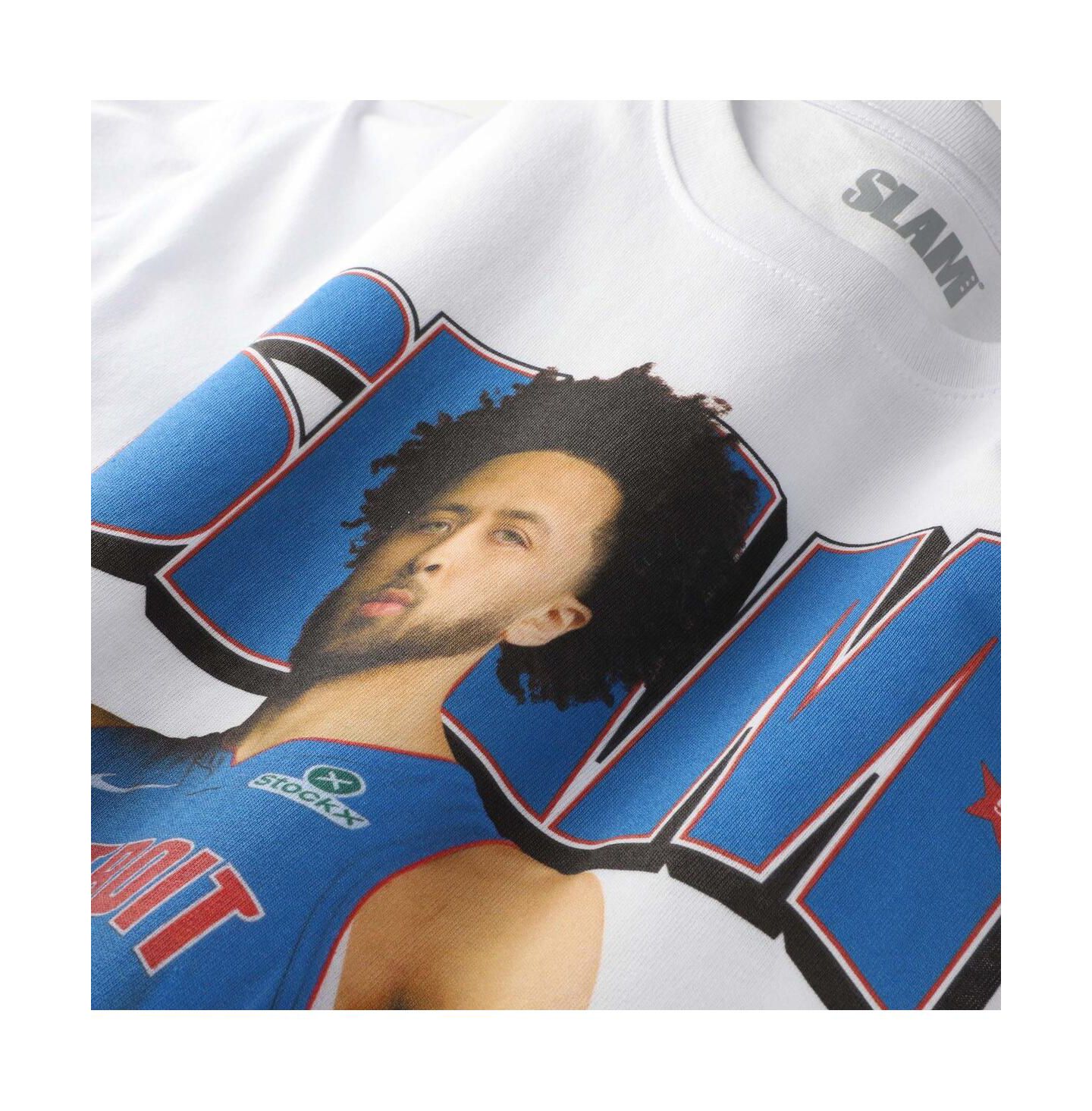 Футболка Slam Cade Cunningham White Detroit Pistons April/May 2025 Cover Graphic — фото 2