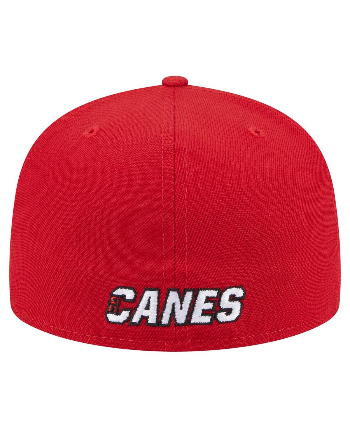 New Era Men's Red Carolina Hurricanes Deceptor 59FIFTY Fitted Hat