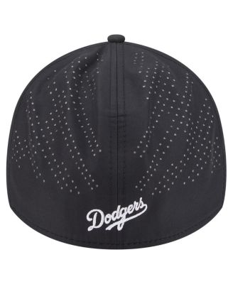 Men's Black Los Angeles Dodgers Night 39THIRTY Flex Hat