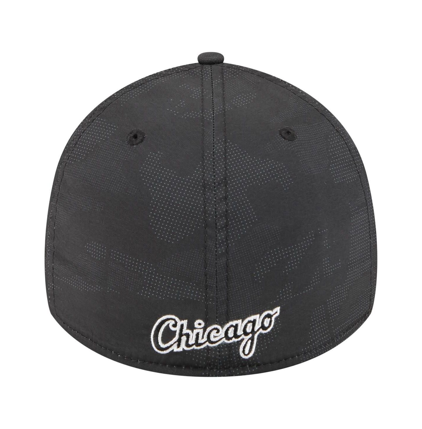 Мужская кепка New Era Black Chicago White Sox Tonal Camo 39THIRTY Flex Hat — фото 2