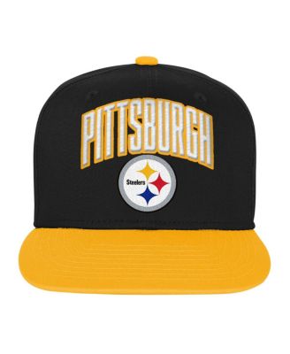 Big Boys and Girls Black Pittsburgh Steelers Essentials Adjustable Hat