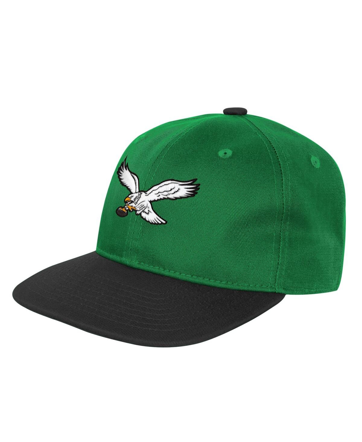Outerstuff Big Boys And Girls Kelly Green Philadelphia Eagles True Retro Adjustable Hat In Green