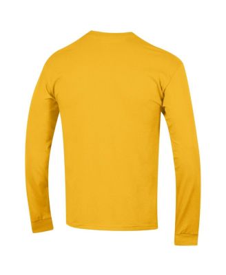 Men's Maize Michigan Wolverines Basic Arch Long Sleeve T-Shirt