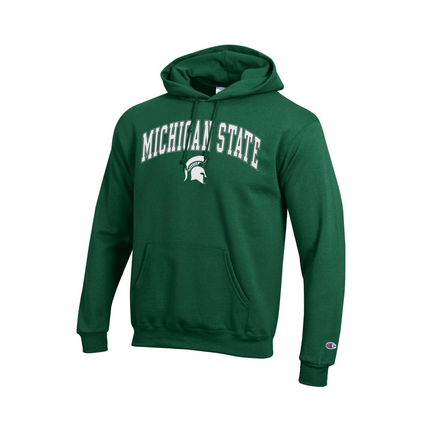 Мужская худи Champion Michigan State Spartans Arch Over Logo, Green, цвет: Зелёный — фото 3
