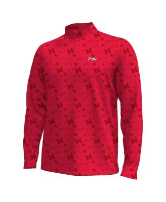 Men's Red Maryland Terrapins Gameday ArmourFuse Half-Zip Jacket