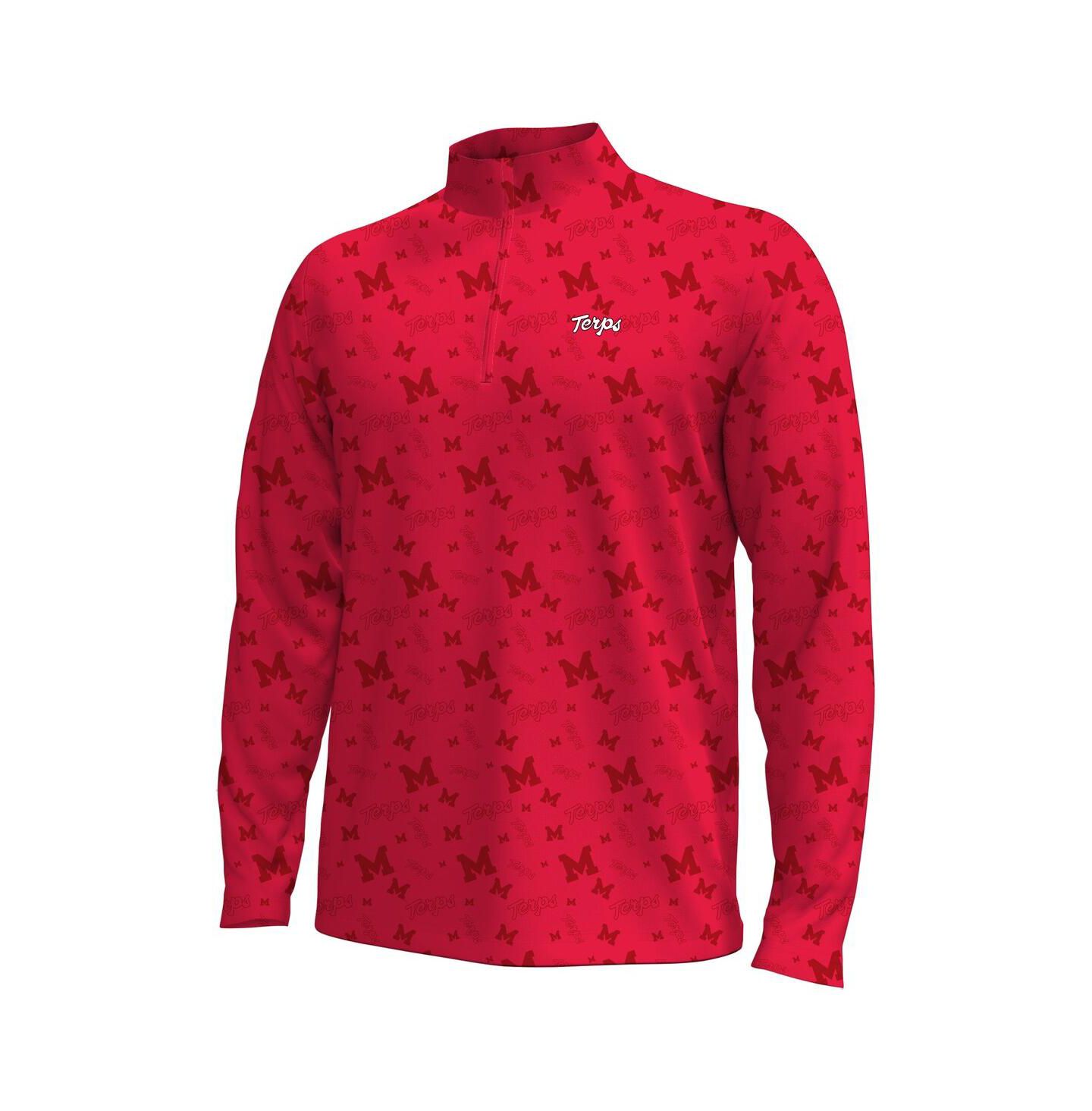 Мужская куртка Under Armour Red Maryland Terrapins Gameday ArmourFuse Half-Zip — фото 3
