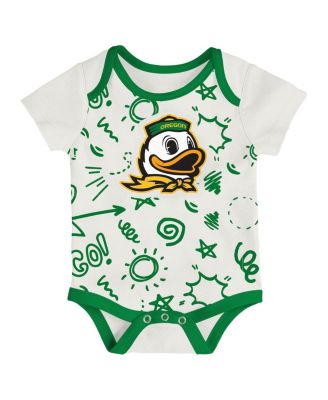 Baby Boys and Girls 3-Piece Oregon Ducks All Day Play Bodysuit Set