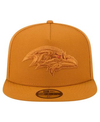 Men's Brown Baltimore Ravens Color Pack A-Frame 59FIFTY Fitted Hat