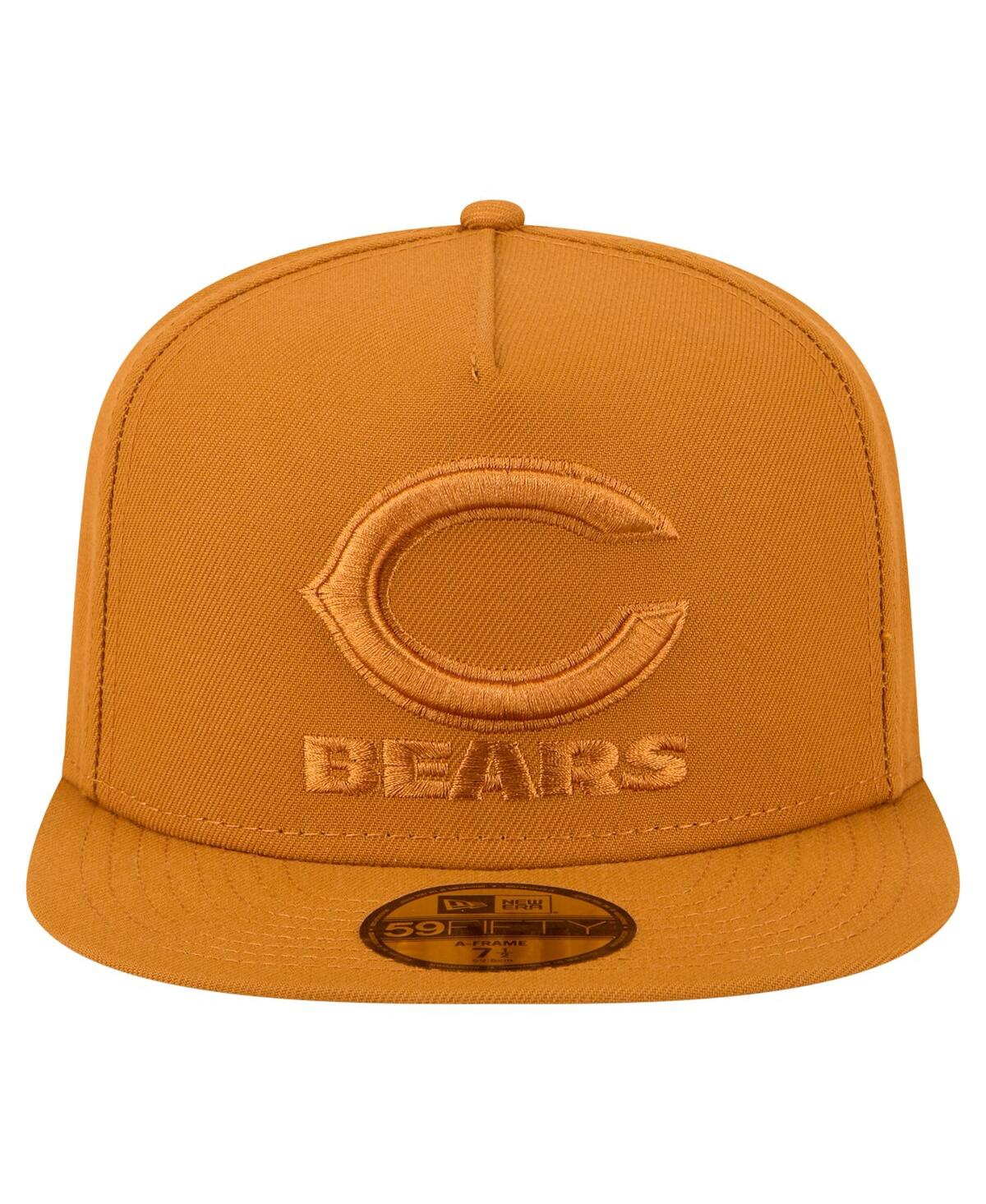 New Era Men's Brown Chicago Bears Color Pack A-frame 59fifty Fitted Hat In Brown