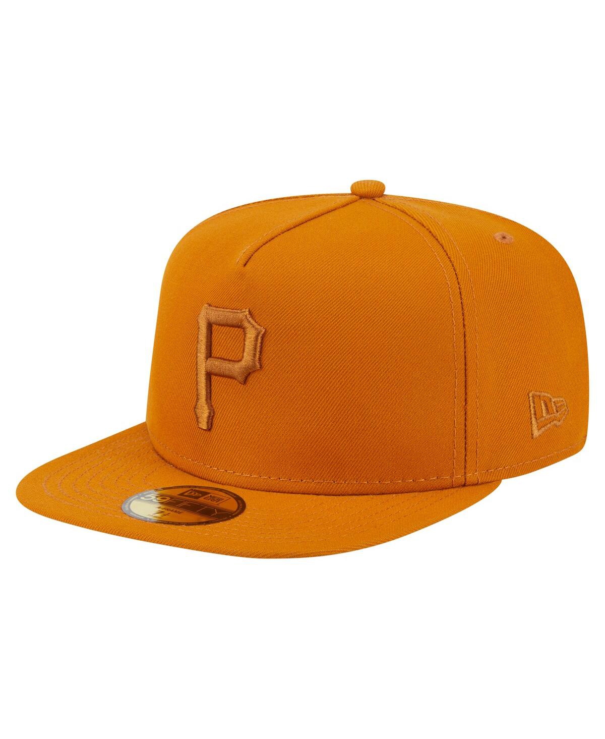 New Era Men's Orange Pittsburgh Pirates Color Pack A-frame 59fifty Fitted Hat In Orange