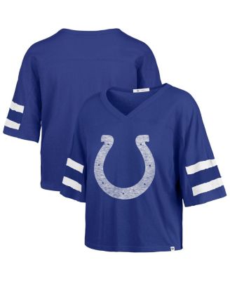'47 Brand - Women's Royal Indianapolis Colts Premier Scout Cropped V-Neck T-Shirt