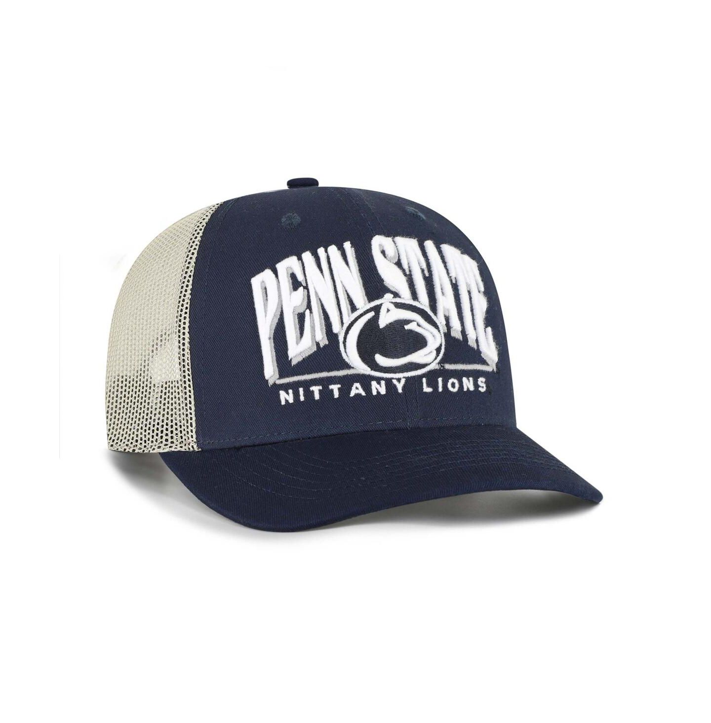 Мужская кепка '47 Brand Navy Penn State Nittany Lions Arid Adjustable Trucker Hat — фото 3