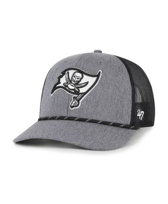 '47 Brand - Men's Heather Charcoal Tampa Bay Buccaneers Carbon Rope Trucker Adjustable Hat