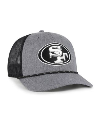 Men's Heather Charcoal San Francisco 49ers Carbon Rope Trucker Adjustable Hat