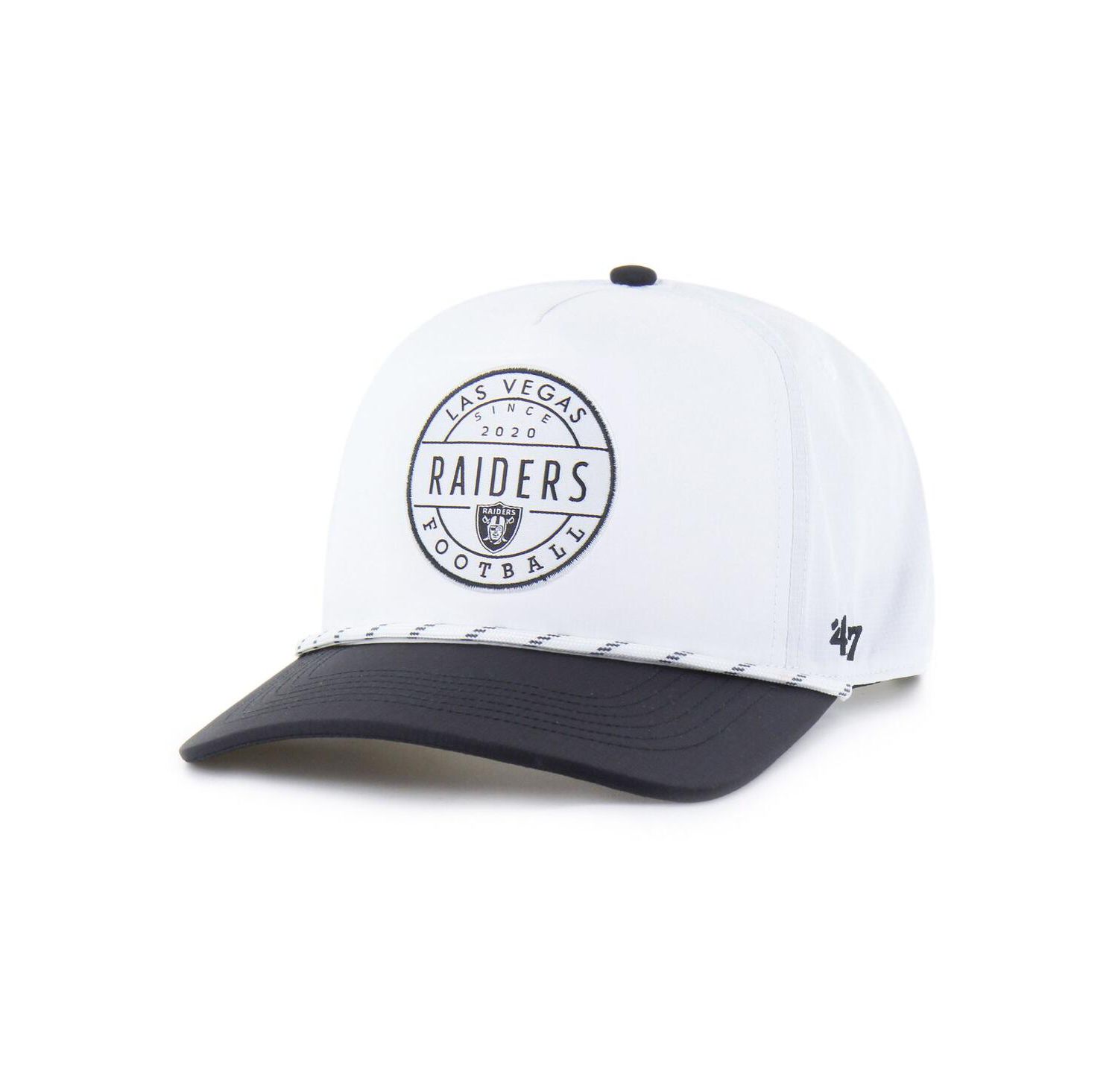 Men's White/Black Las Vegas Raiders Suburbia Hitch Two-Tone Adjustable Hat
