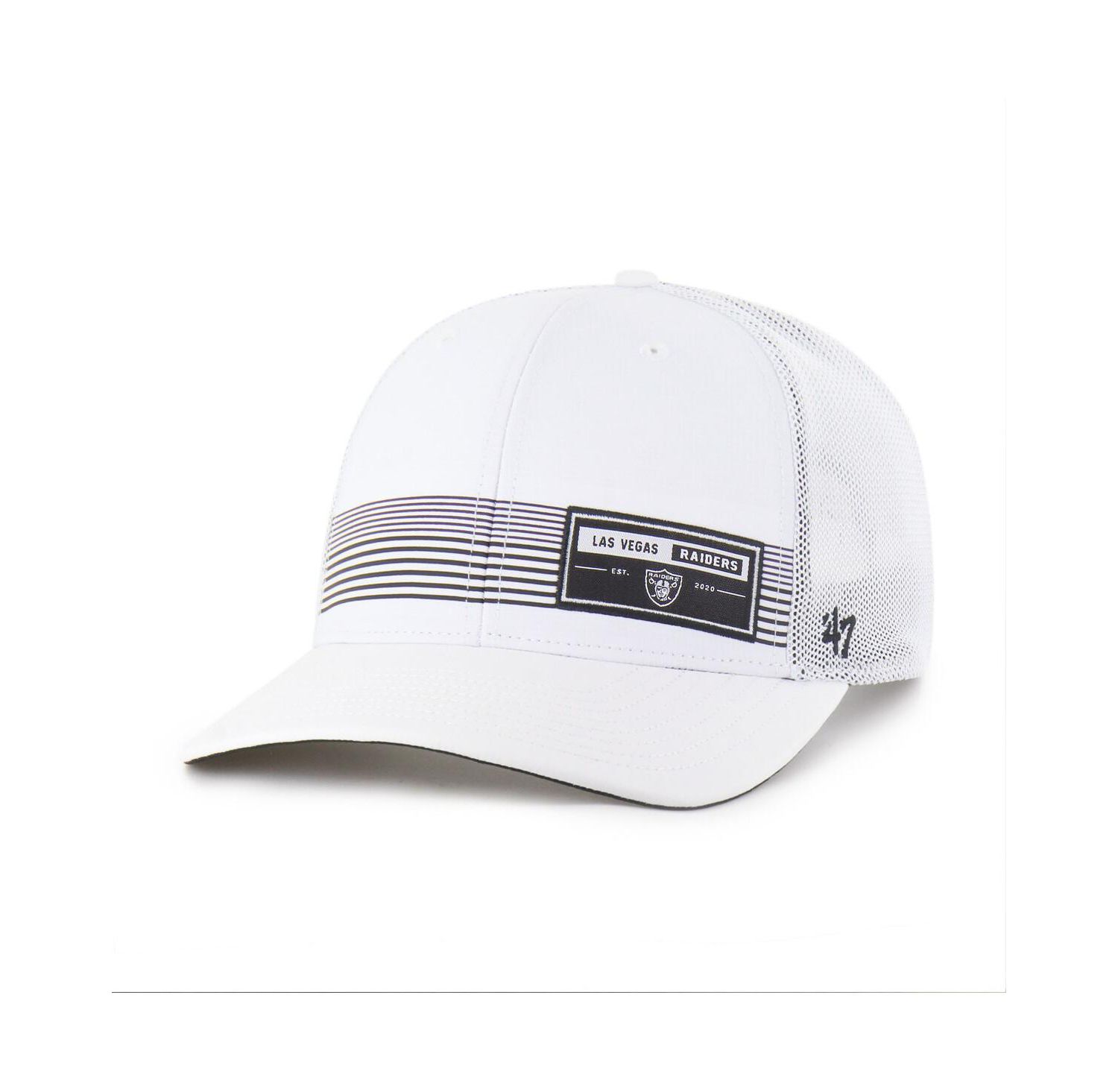 Men's White Las Vegas Raiders Rangefinder Trucker Adjustable Hat