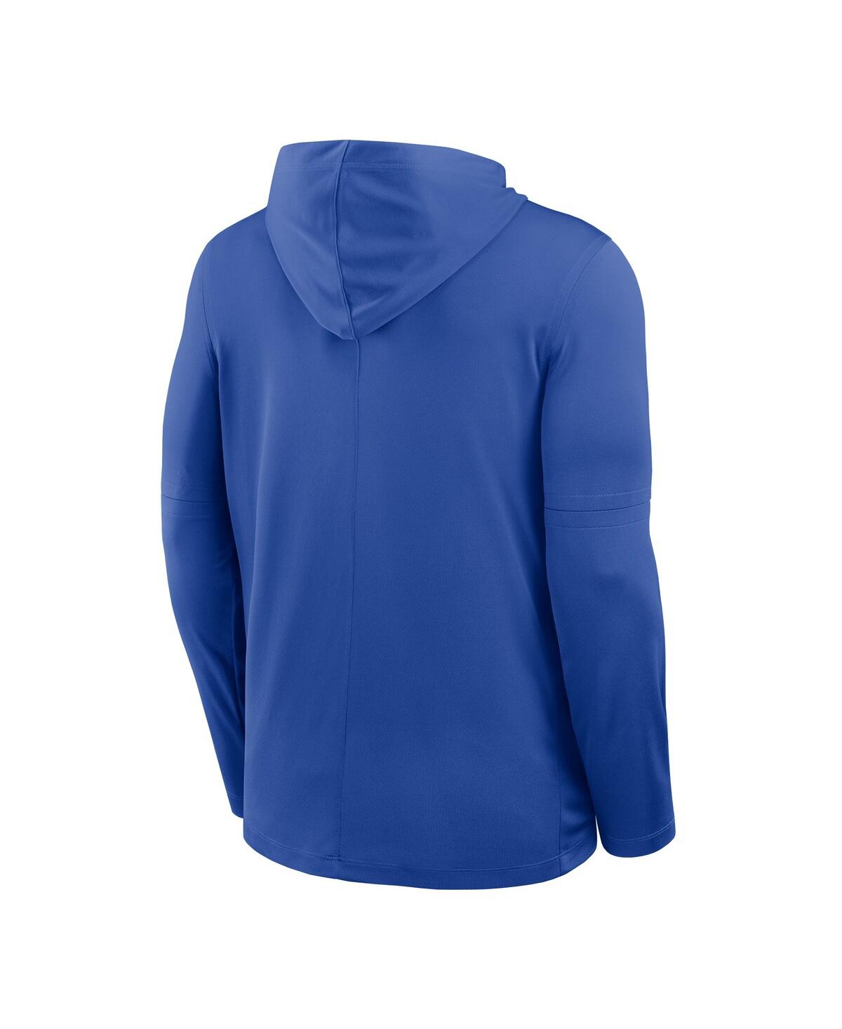 Nike Royal Boise State Broncos 2025 Sideline Dri-fit Long Sleeve Hoodie T-shirt In Blue