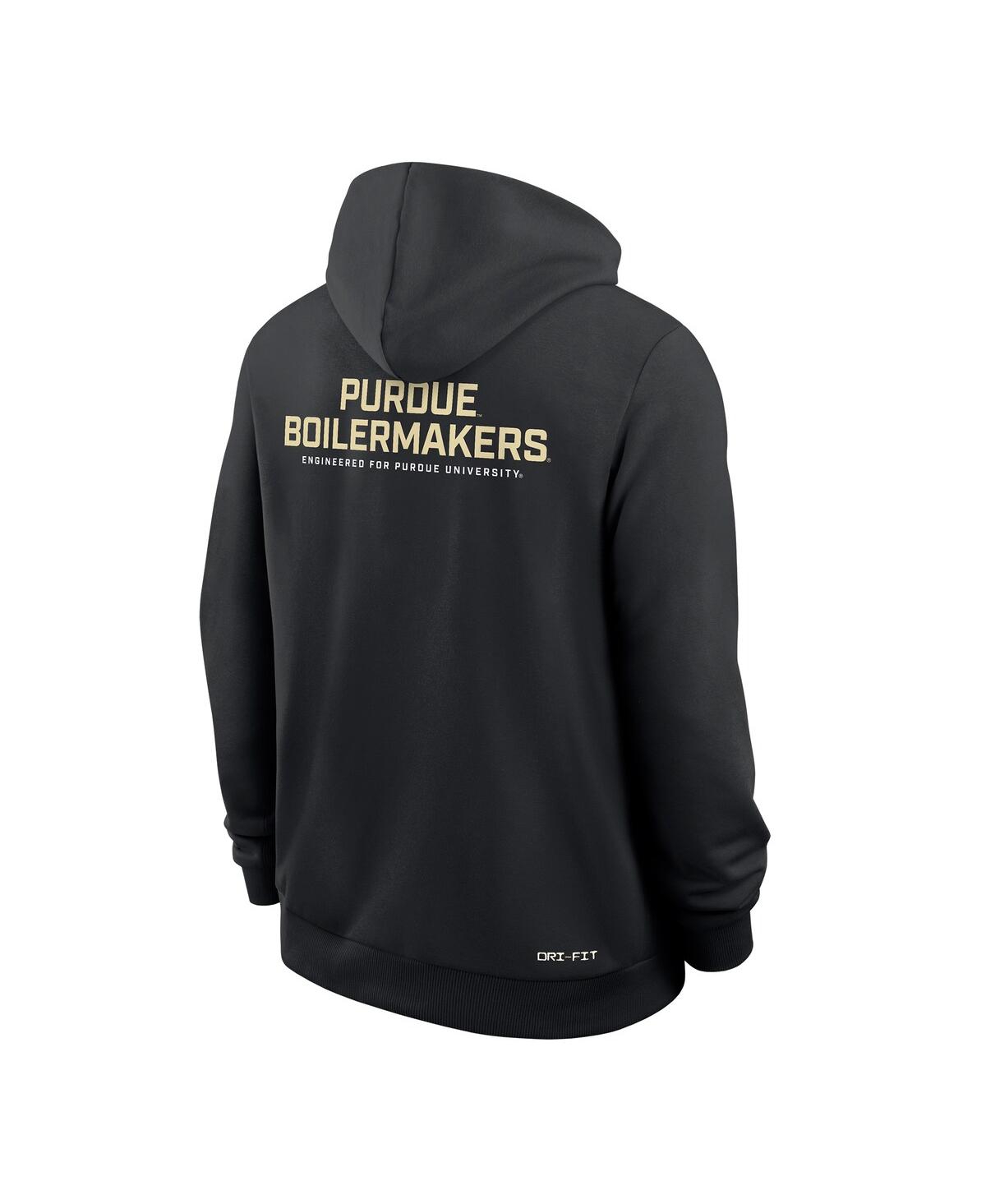 Nike Men's Black Purdue Boilermakers 2025 Sideline Performance Full-zip Hoodie In Black