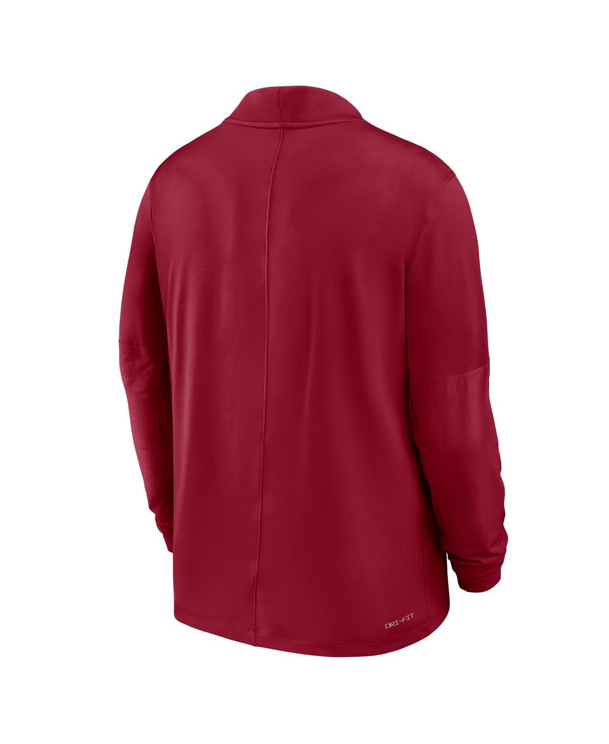 Nike Men's Cardinal Arkansas Razorbacks Dri-fit Half-zip Pullover Sweatshirt In Red