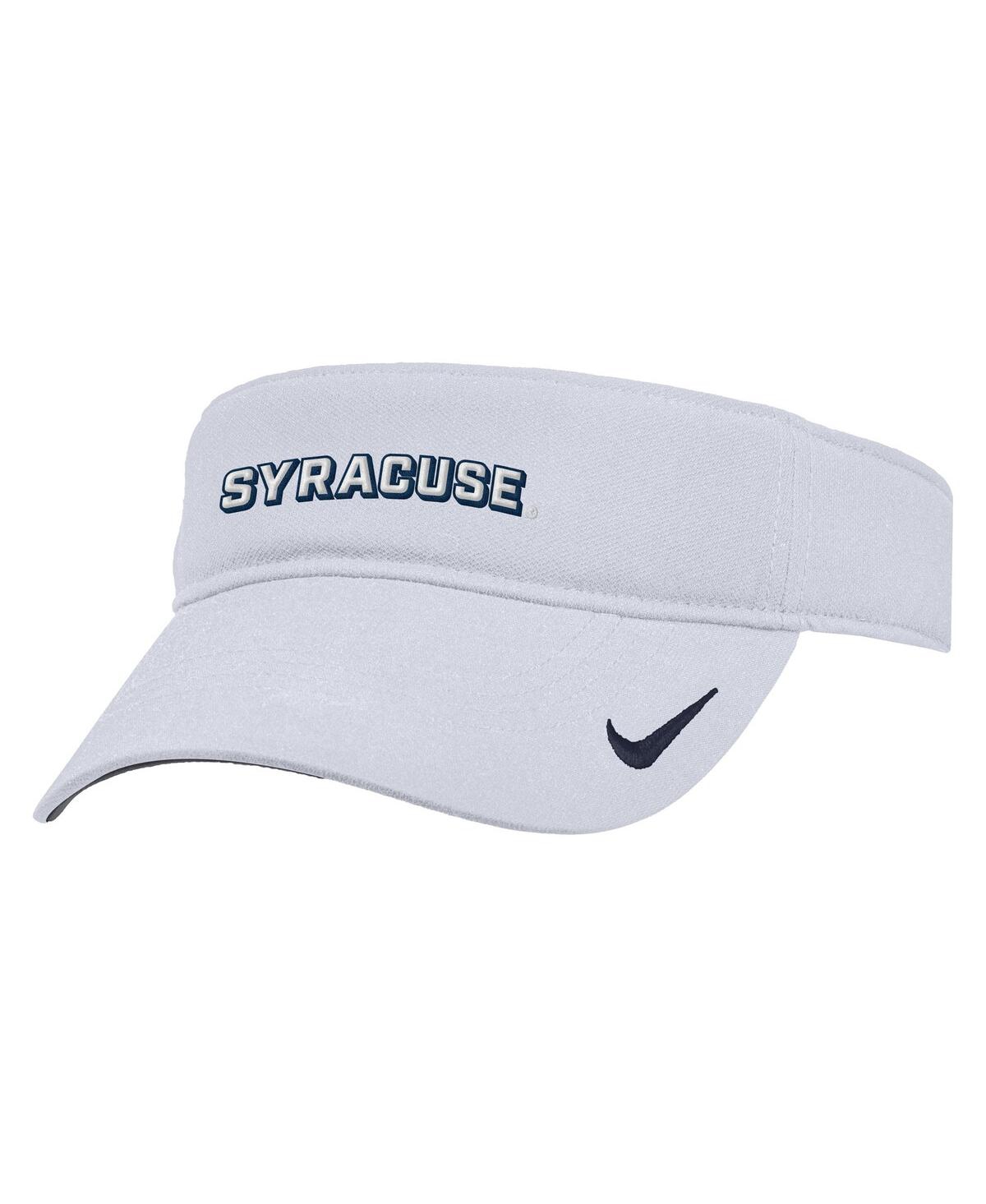 Nike Men's White Syracuse Orange 2025 On-field Ace Performance Adjustable Visor Hat In White