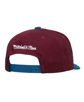 Mitchell Ness Men's Burgundy/Blue Colorado Avalanche May Flowers Pro Crown Adjustable Hat