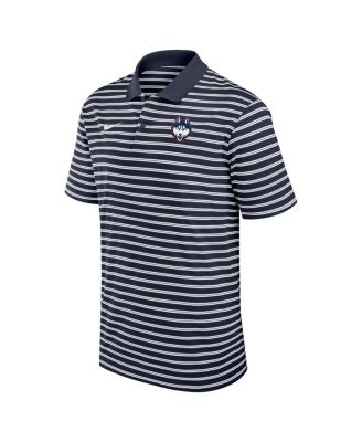 Men's Navy UConn Huskies Victory Stripe Performance Polo Shirt
