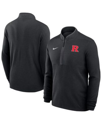 Nike - Men's Black Rutgers Scarlet Knights Dri-FIT Victory Quarter-Zip Pullover Hoodie